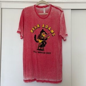 New Ryan Adams Concert Merch Red Cat Shirt size Large